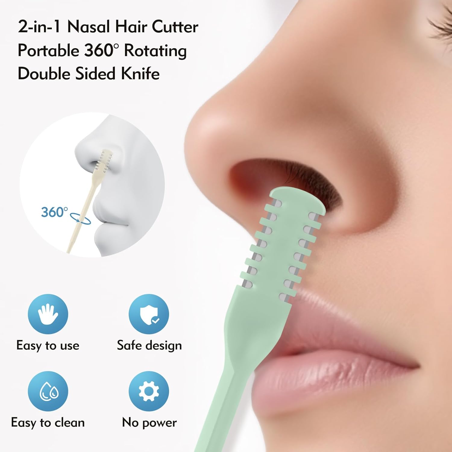 5/20/50Pcs 2-in-1 Nasal Cutter - Men'S Grooming Salon 评论和价格