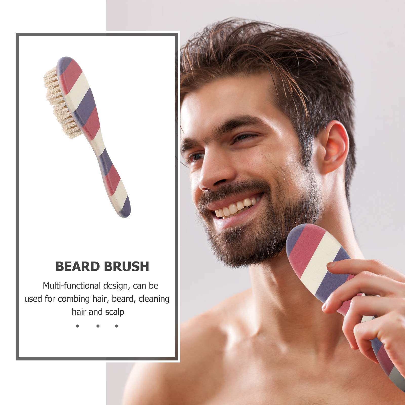 Professional Salon Beard Brush - Men'S Grooming Salon 评论和价格