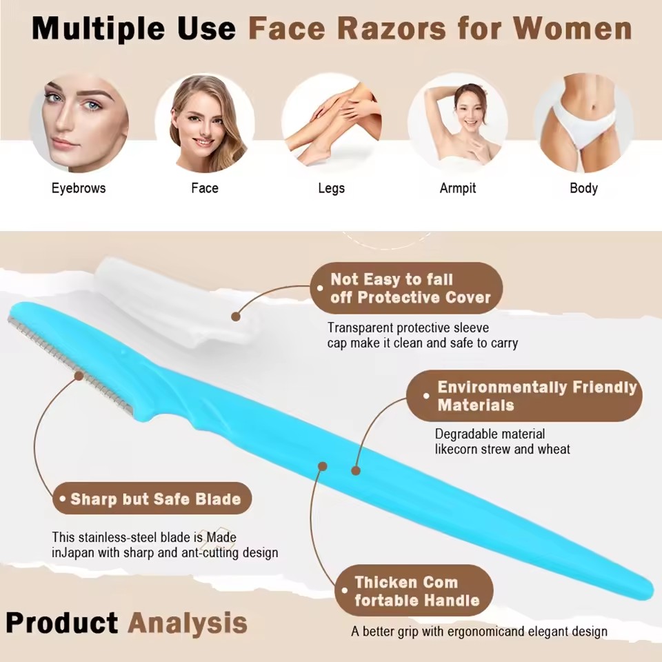 5/10/30/40pcsbrow Razor and Fa - Men'S Grooming Salon 评论和价格