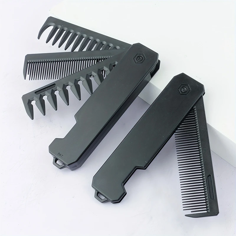 3-in-1 Folding Beard Comb for  - Mens Grooming Box 评论和价格