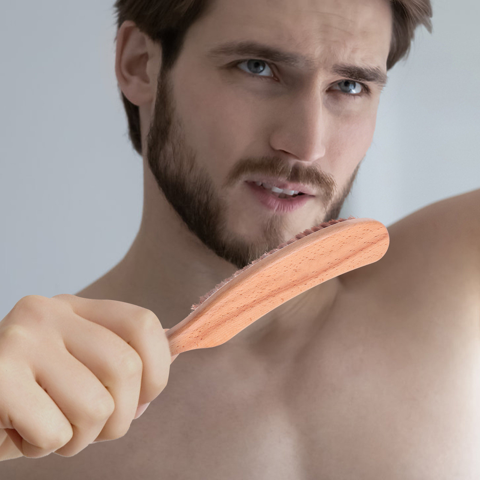 1Pcs Premium Nylon Beard Brush - Men'S Grooming Salon 评论和价格