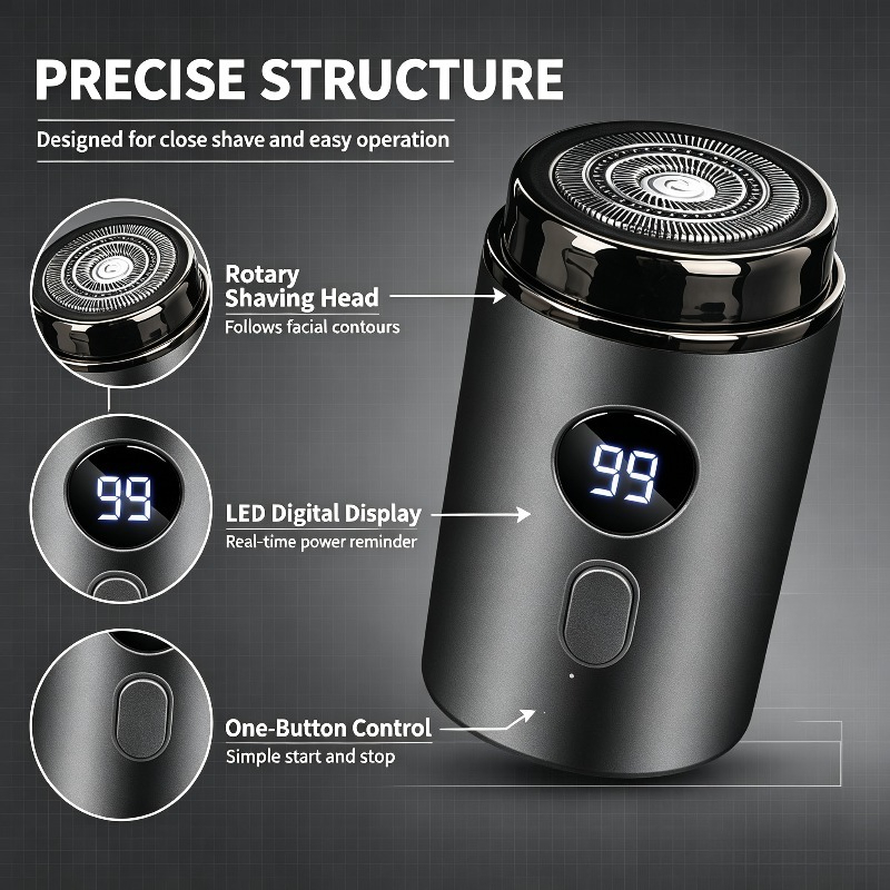 USB Rechargeable Waterproof El - Mens Grooming Box 评论和价格