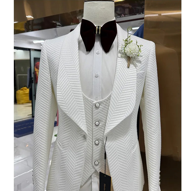Men's Suits 3 Pieces Cotton He - Men'S Grooming For Engagement 评论和价格